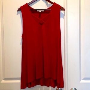 Karen Kane Ruby Red Sleeveless Size XL Blouse
